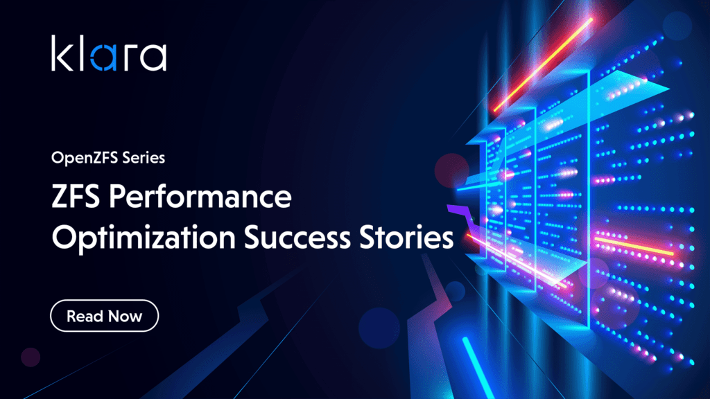 Graphic showing the openzfs series article titled ZFS Performance Optimization Success Stories.