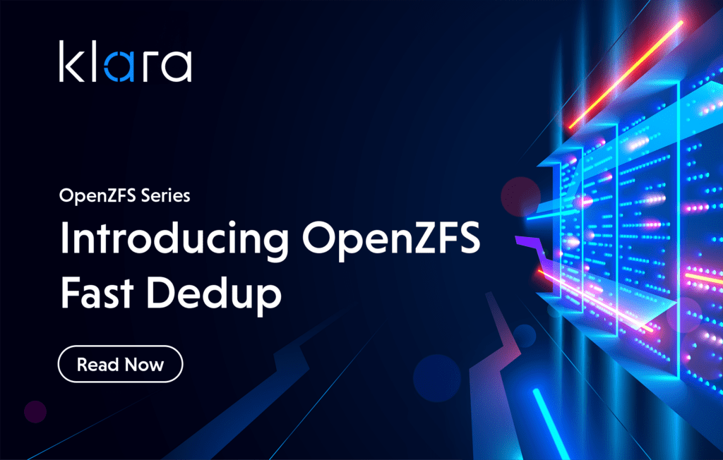 Graphic showing the article's title: Introducing OpenZFS Fast Dedup.